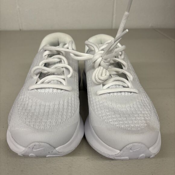 Nike Womens Sz 5 Journey Run Road Running Shoes White Silver Light Mesh Comfy - Picture 3 of 6